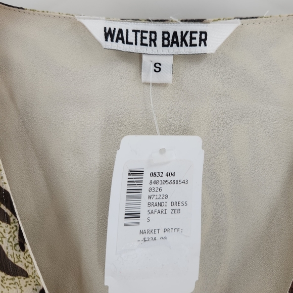 Walter Baker Brandi Safari Zebra Print Short Sleeve Wrap Mini Dress Womens Small - Picture 5 of 16